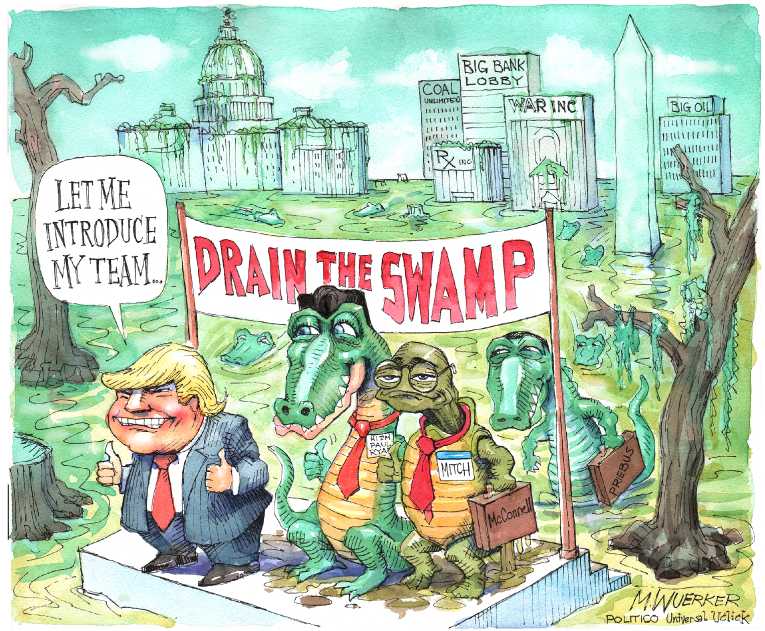 Political/Editorial Cartoon by Matt Wuerker, Politico on Trump Promises to Fulfill Promises
