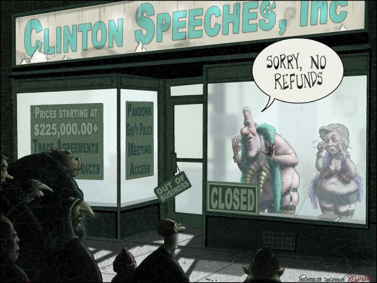Political/Editorial Cartoon by Sean Delonas, CagleCartoons.com on Hillary, Dems, Trying to Adjust