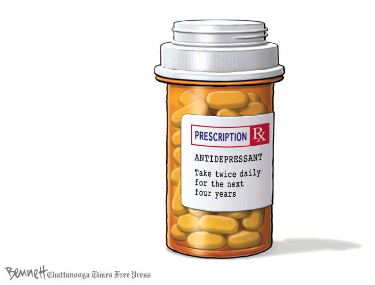 Political/Editorial Cartoon by Clay Bennett, Chattanooga Times Free Press on Hillary, Dems, Trying to Adjust