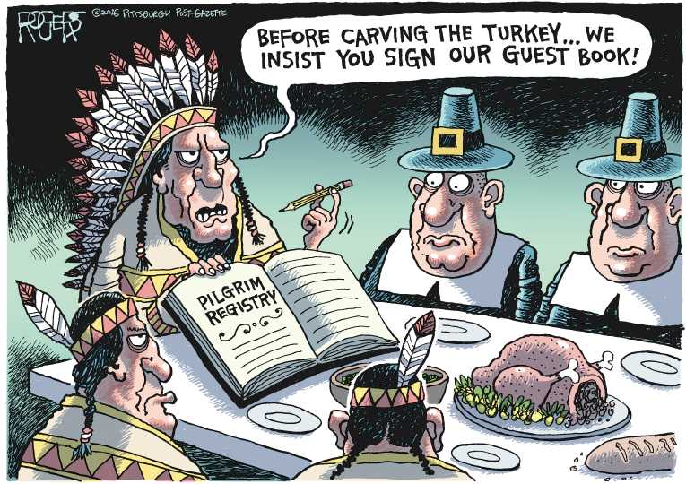 Political/Editorial Cartoon by Rob Rogers, The Pittsburgh Post-Gazette on Dinner Conversations to Be Lively