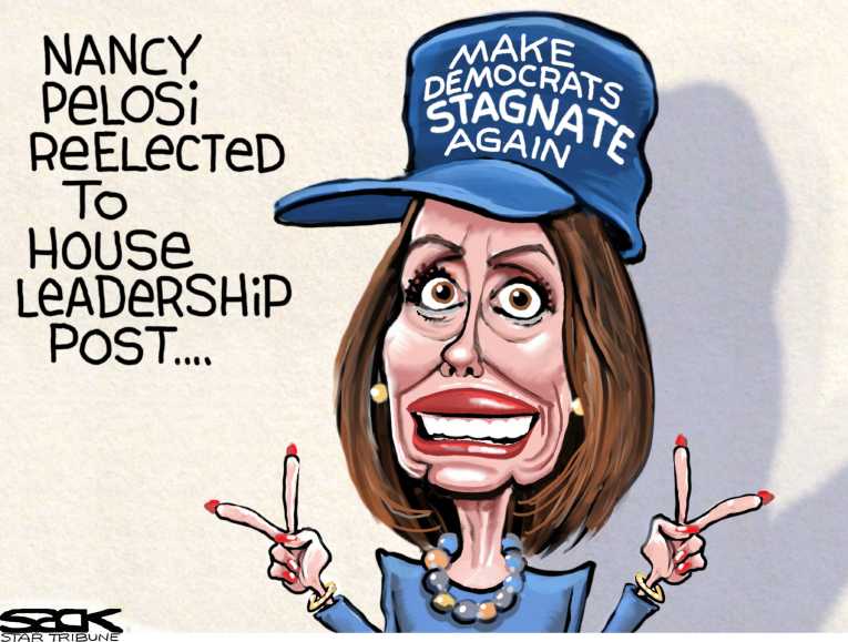 Political/Editorial Cartoon by Steve Sack, Minneapolis Star Tribune on Dems Stay the Course