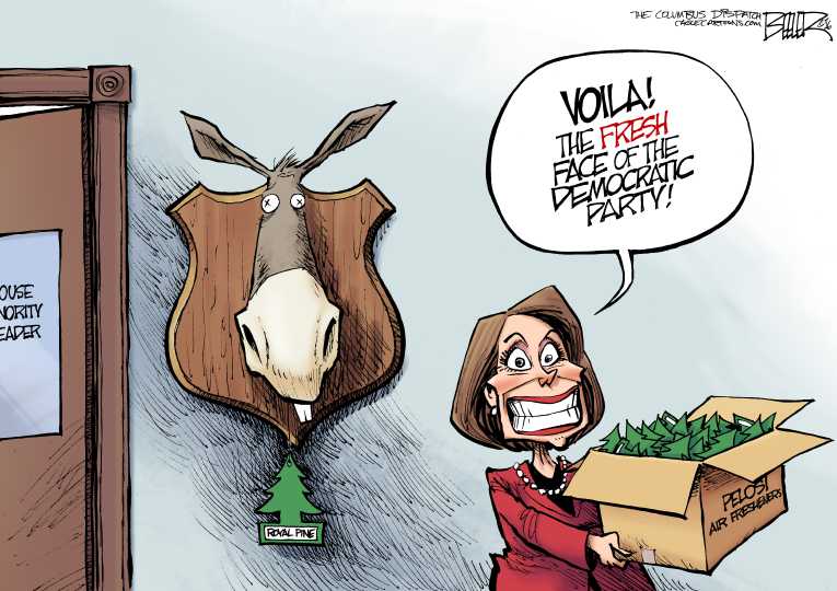 Political/Editorial Cartoon by Nate Beeler, Washington Examiner on Dems Stay the Course