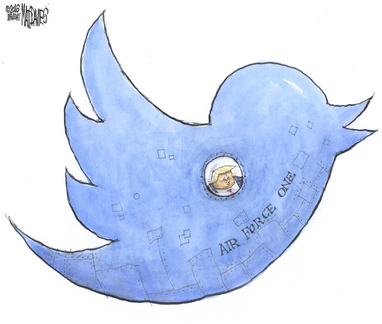 Political/Editorial Cartoon by Matt Davies, Journal News on Trump: “I’m Having Fun”