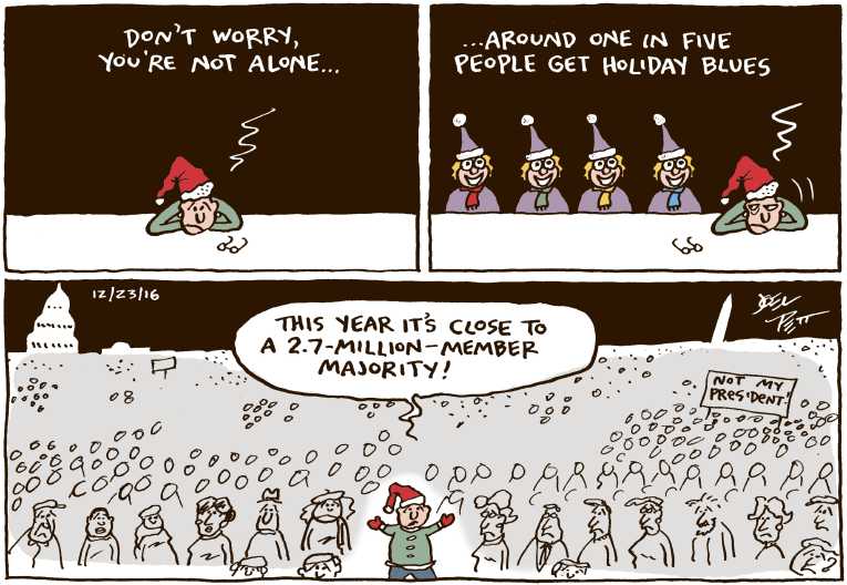 Political/Editorial Cartoon by Joel Pett, Lexington Herald-Leader, CWS/CartoonArts Intl. on The World Celebrates Christmas