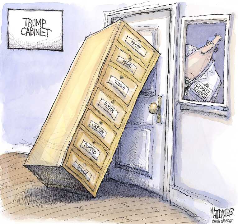 Political/Editorial Cartoon by Matt Davies, Journal News on Trump Prepares to Take Office