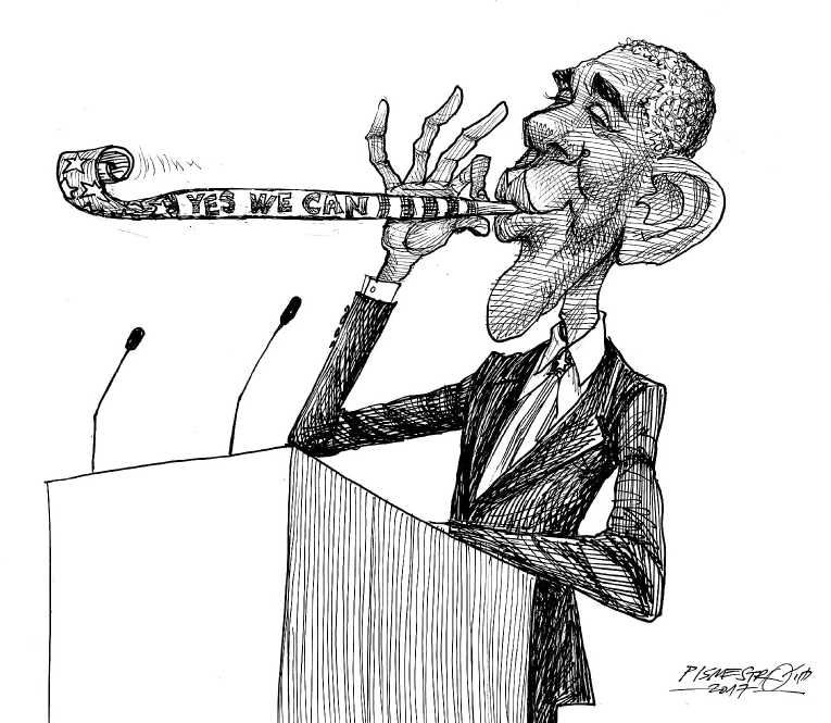 Political/Editorial Cartoon by Petar Pismestrovic, Kleine Zeitung, Austria on Obama Delivers Farewell Speech