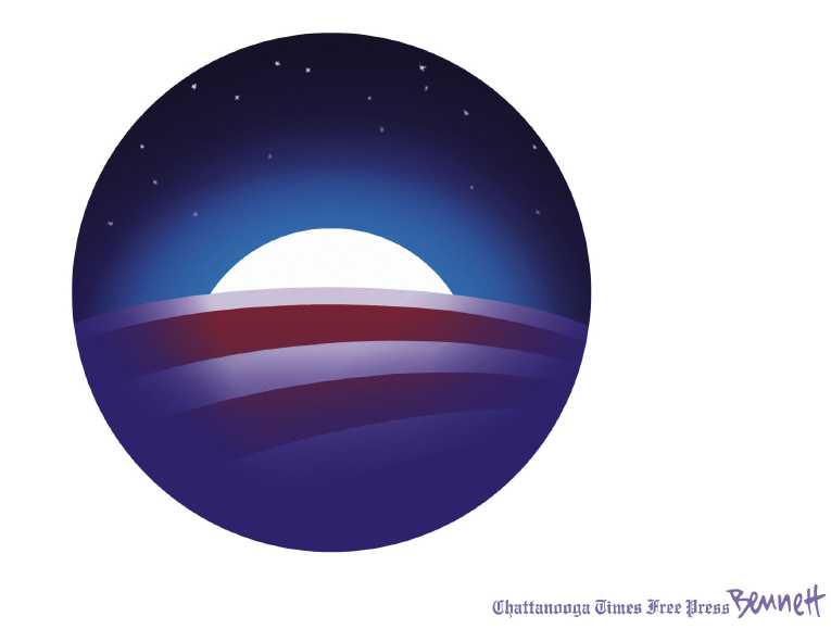 Political/Editorial Cartoon by Clay Bennett, Chattanooga Times Free Press on Obama Delivers Farewell Speech