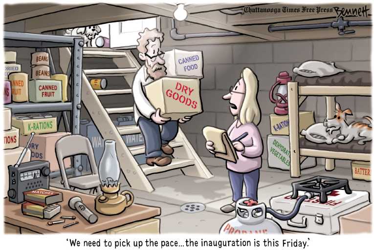 Political/Editorial Cartoon by Clay Bennett, Chattanooga Times Free Press on Radicals to Protest