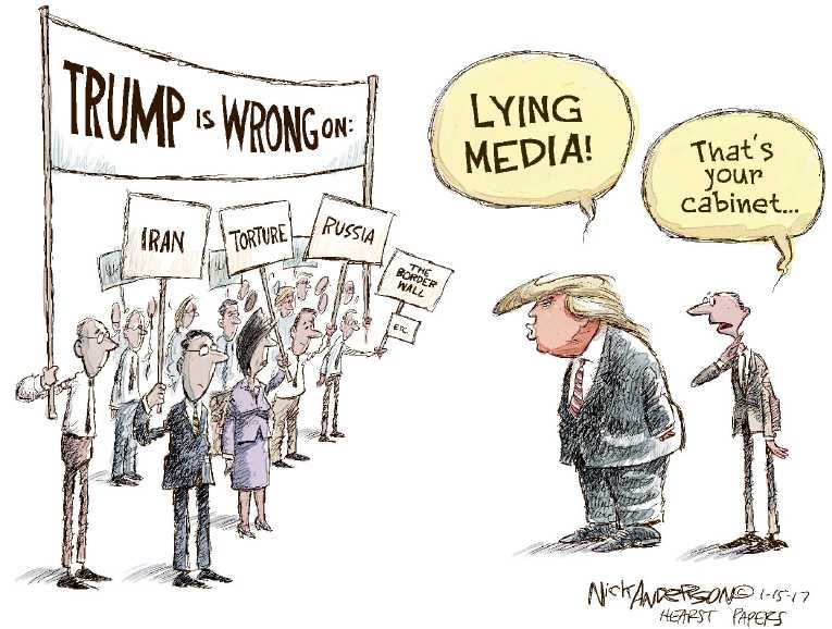 Political/Editorial Cartoon by Nick Anderson, Houston Chronicle on Radicals to Protest