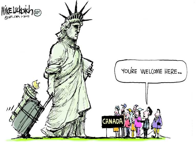 Political/Editorial Cartoon by Mike Luckovich, Atlanta Journal-Constitution on Alternative Reality Emerging