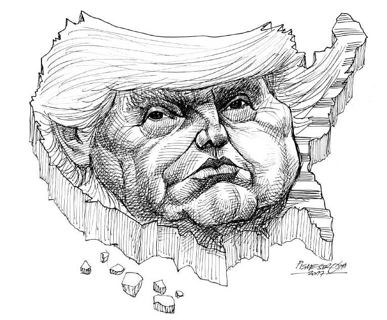 Political/Editorial Cartoon by Petar Pismestrovic, Kleine Zeitung, Austria on Trump Takes Charge