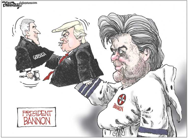 Political/Editorial Cartoon by Bill Day, Cagle Cartoons on Bannon’s Power Growing