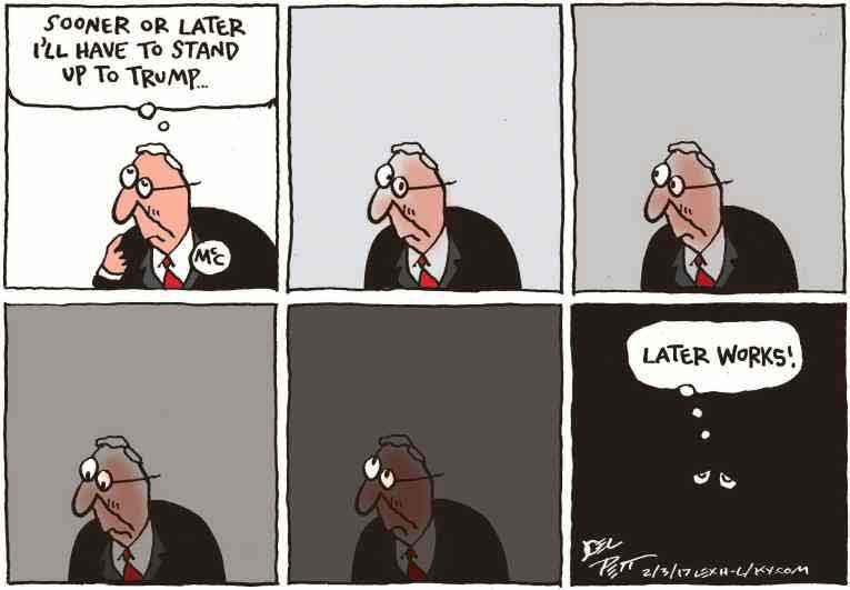 Political/Editorial Cartoon by Joel Pett, Lexington Herald-Leader, CWS/CartoonArts Intl. on Senator Warren Censored