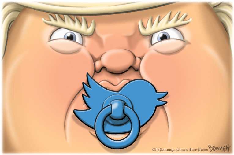 Political/Editorial Cartoon by Clay Bennett, Chattanooga Times Free Press on Trump Berates Judge