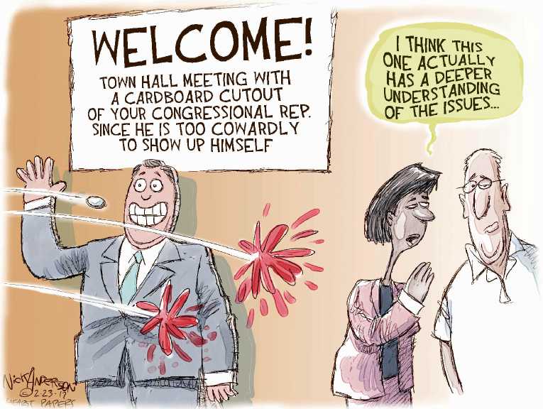 Political/Editorial Cartoon by Nick Anderson, Houston Chronicle on Citizens Are Angry