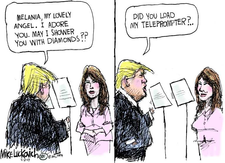 Political/Editorial Cartoon by Mike Luckovich, Atlanta Journal-Constitution on Planet Honors Women