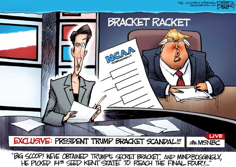 Political/Editorial Cartoon by Nate Beeler, Washington Examiner on Maddow Goes Large