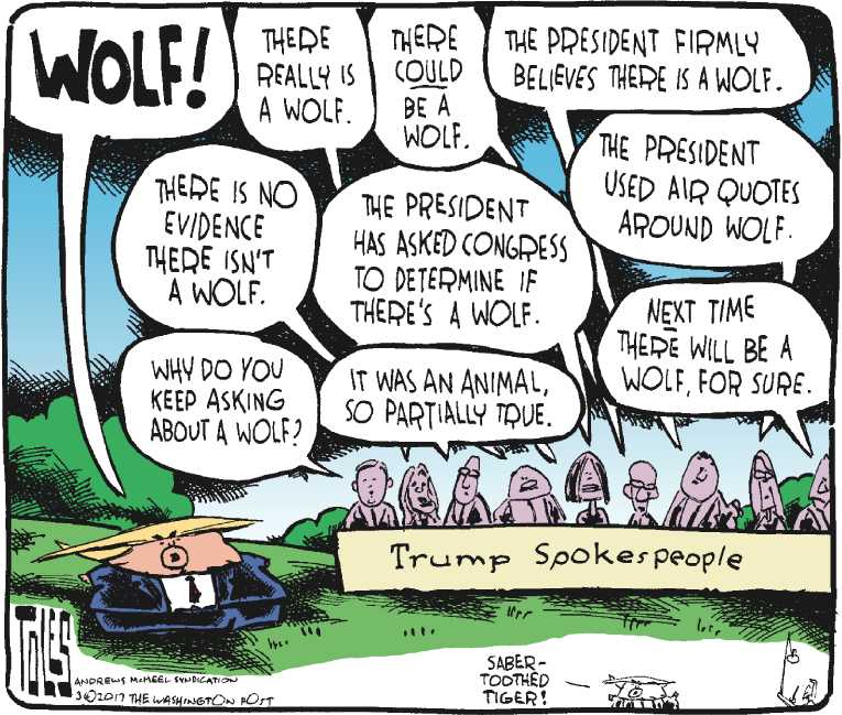 Political/Editorial Cartoon by Tom Toles, Washington Post on Trump Team Working Overtime