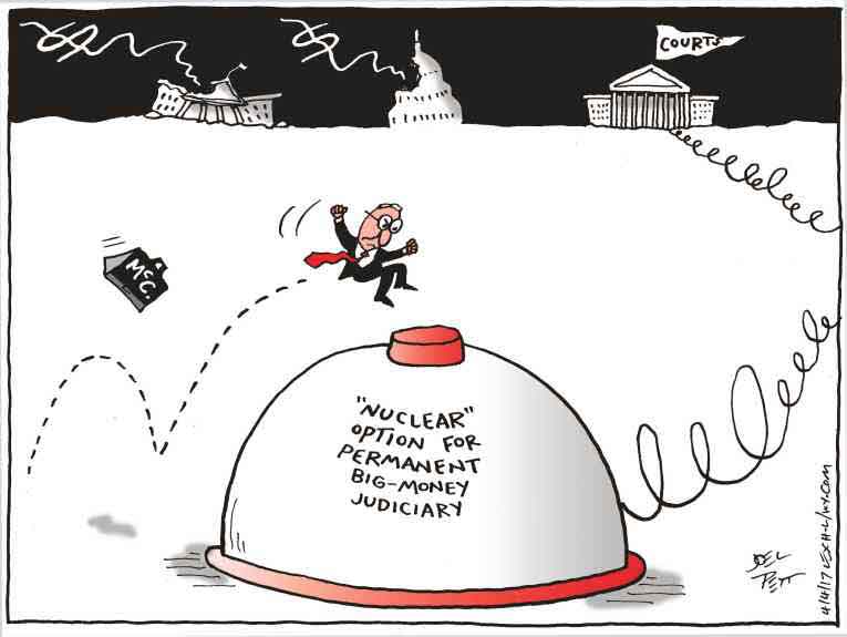 Political/Editorial Cartoon by Joel Pett, Lexington Herald-Leader, CWS/CartoonArts Intl. on GOP to Install Gorsuch