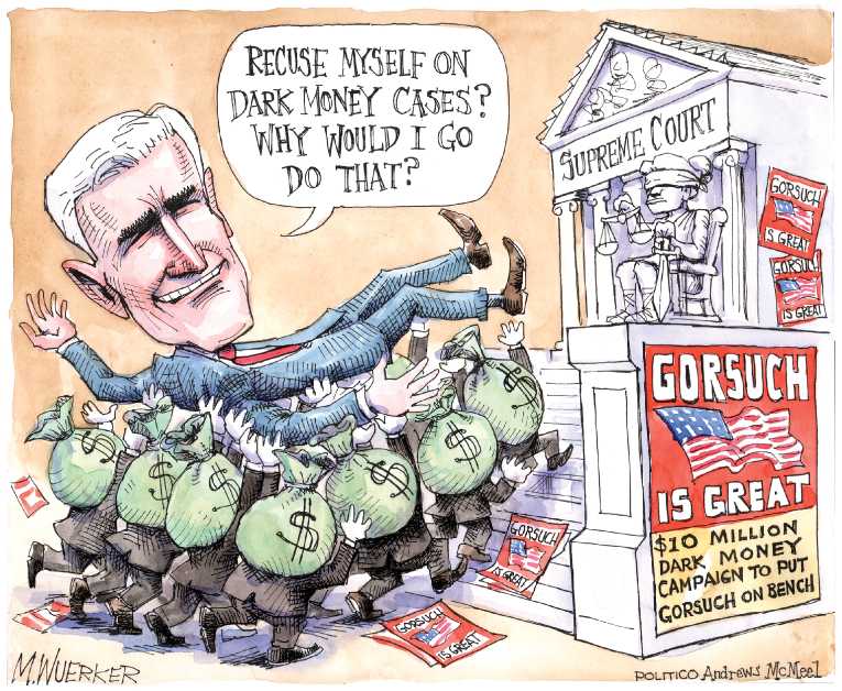 Political/Editorial Cartoon by Matt Wuerker, Politico on GOP to Install Gorsuch