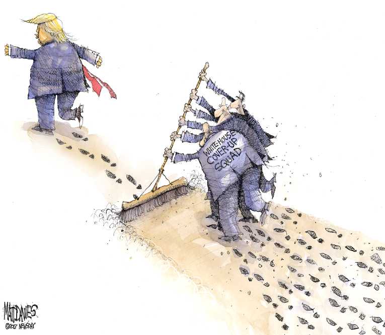 Political/Editorial Cartoon by Matt Davies, Journal News on Investigation Leads Nowhere