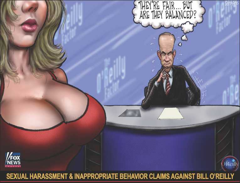 Political/Editorial Cartoon by Sean Delonas, CagleCartoons.com on Bill O’Reilly Exposed