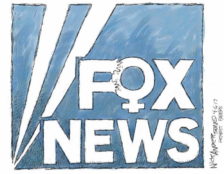 Political/Editorial Cartoon by Nick Anderson, Houston Chronicle on Bill O’Reilly Exposed
