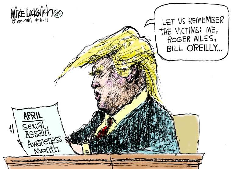 Political/Editorial Cartoon by Mike Luckovich, Atlanta Journal-Constitution on Bill O’Reilly Exposed