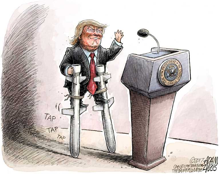 Political/Editorial Cartoon by Adam Zyglis, The Buffalo News on Trump Bombs Syria