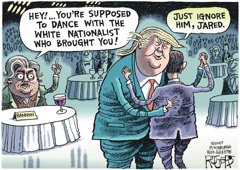 Political/Editorial Cartoon by Rob Rogers, The Pittsburgh Post-Gazette on Trump Staff Shaken Up