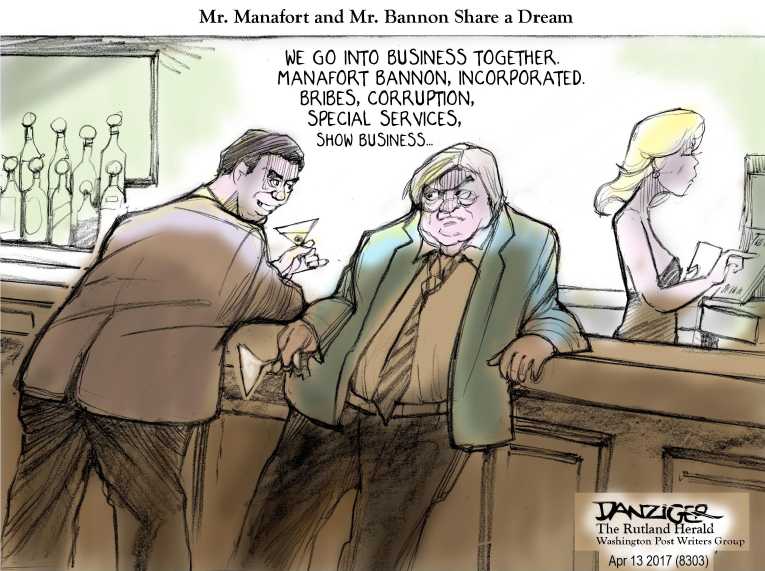 Political/Editorial Cartoon by Jeff Danziger on Trump Staff Shaken Up