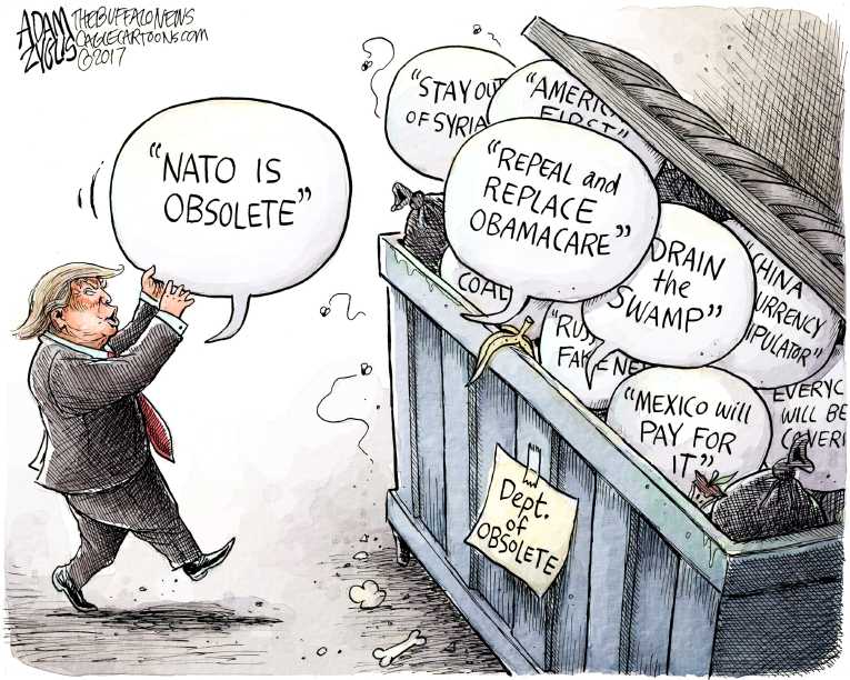 Political/Editorial Cartoon by Adam Zyglis, The Buffalo News on Trump Attacks Domestic Policies