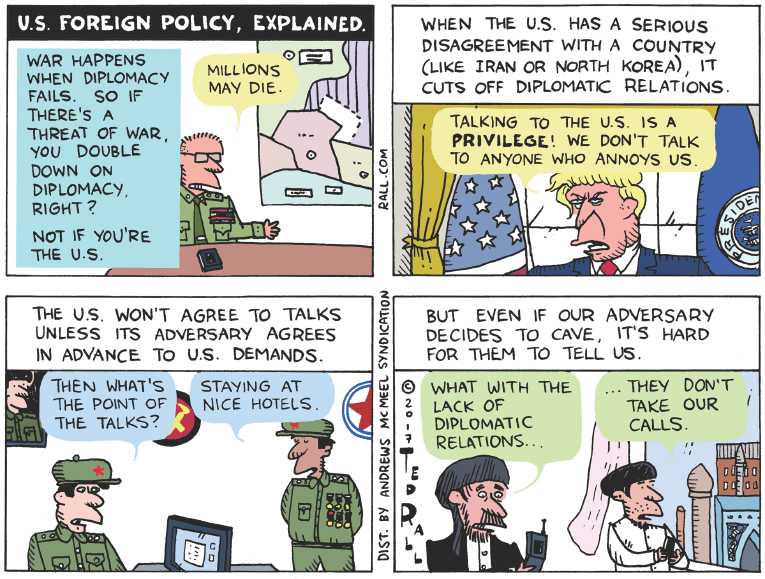 Political/Editorial Cartoon by Ted Rall on Nuclear War on the Table