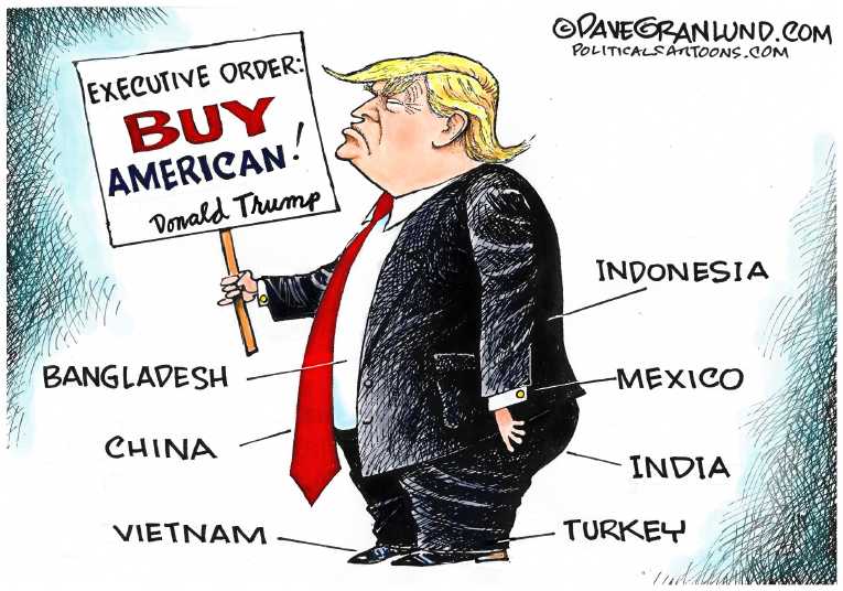 Political/Editorial Cartoon by Dave Granlund on President Issues Executive Order