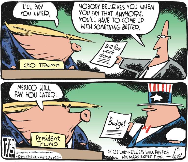 Political/Editorial Cartoon by Tom Toles, Washington Post on President Issues Executive Order