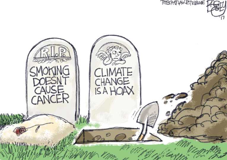Political/Editorial Cartoon by Pat Bagley, Salt Lake Tribune on Science March Impresses Trump