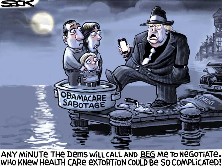 Political/Editorial Cartoon by Steve Sack, Minneapolis Star Tribune on GOP Pushing New Health Bill