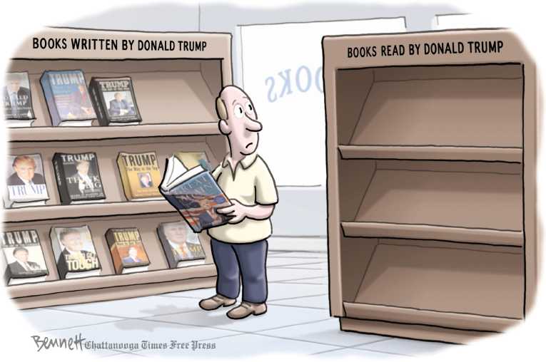 Political/Editorial Cartoon by Clay Bennett, Chattanooga Times Free Press on Trump Misses Old Life
