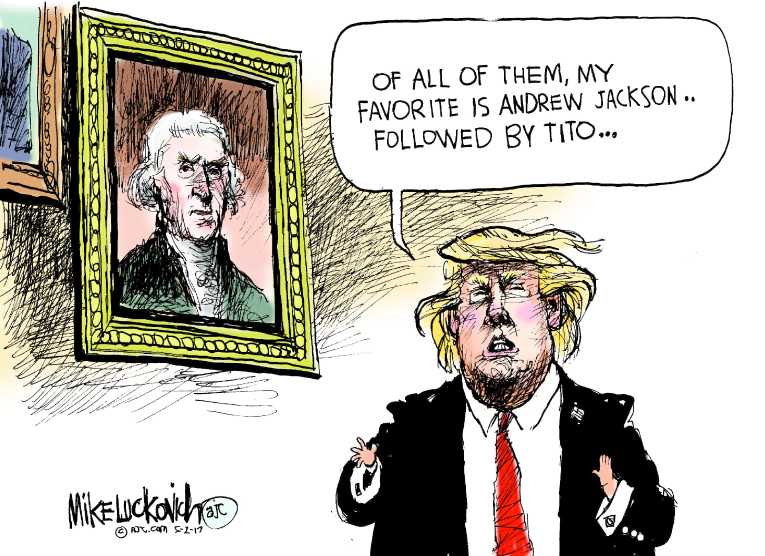 Political/Editorial Cartoon by Mike Luckovich, Atlanta Journal-Constitution on Trump Misses Old Life