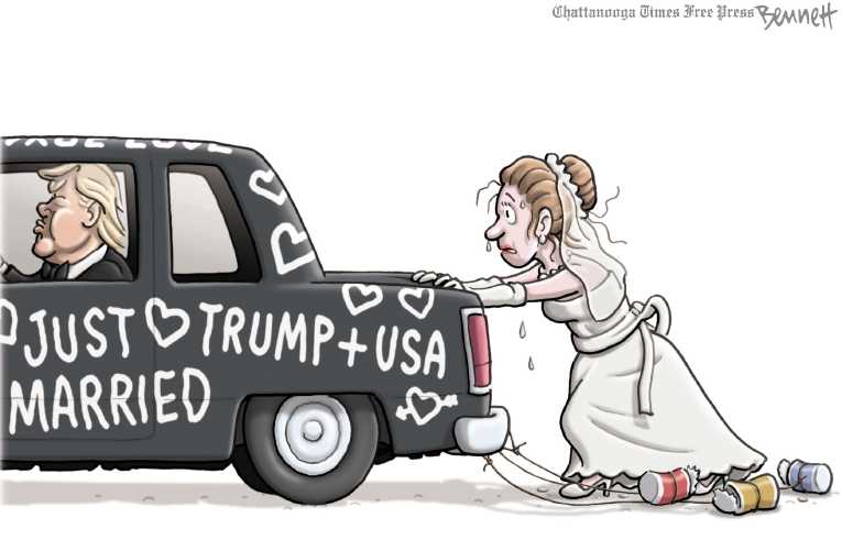 Political/Editorial Cartoon by Clay Bennett, Chattanooga Times Free Press on President Makes It to 100