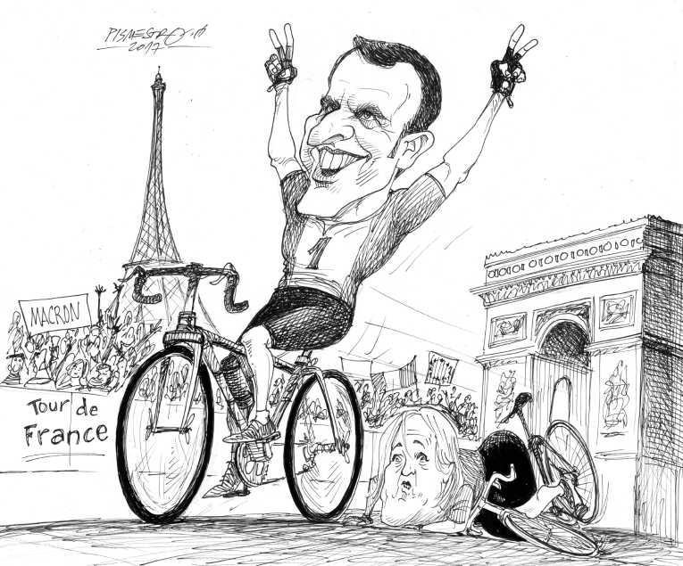 Political/Editorial Cartoon by Petar Pismestrovic, Kleine Zeitung, Austria on France Rejoices
