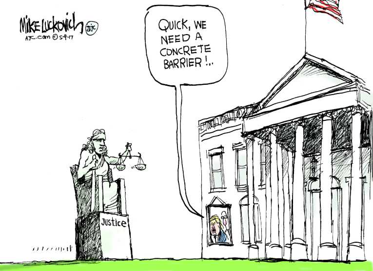 Political/Editorial Cartoon by Mike Luckovich, Atlanta Journal-Constitution on Trump Profits Up