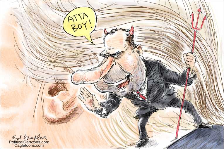 Political/Editorial Cartoon by Ed Wexler, PoliticalCartoons.com on Comey Firing Story Revised