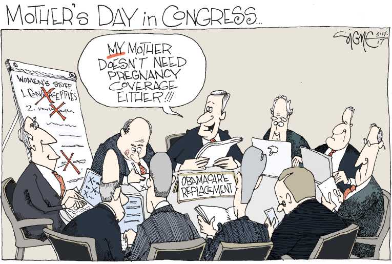 Political/Editorial Cartoon by Signe Wilkinson, Philadelphia Daily News on Health Bill Reaches Senate