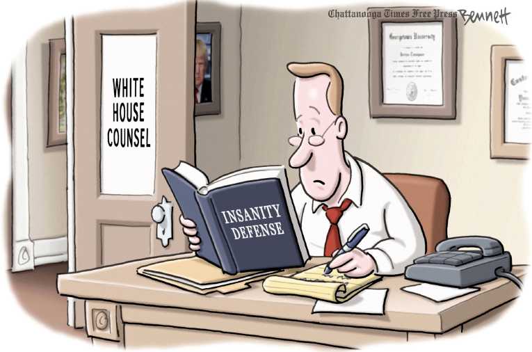 Political/Editorial Cartoon by Clay Bennett, Chattanooga Times Free Press on President Proud of Performance