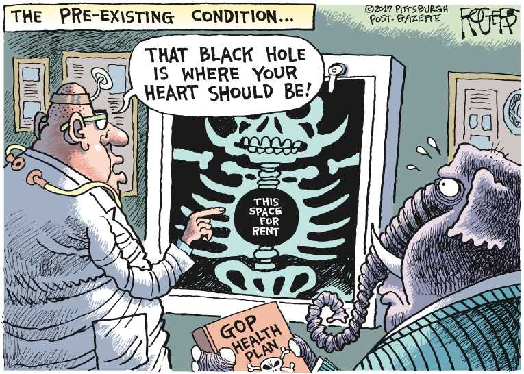 Political/Editorial Cartoon by Rob Rogers, The Pittsburgh Post-Gazette on Republicans Reveal Big Plan