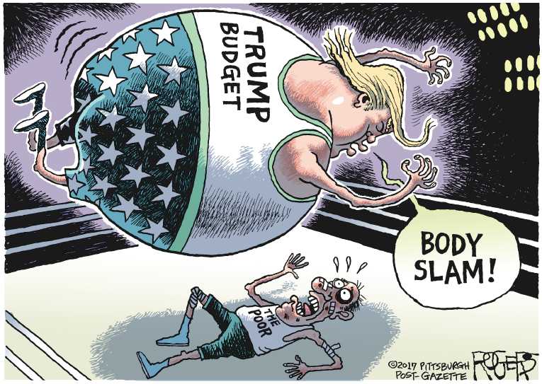 Political/Editorial Cartoon by Rob Rogers, The Pittsburgh Post-Gazette on Trump Plots His Course