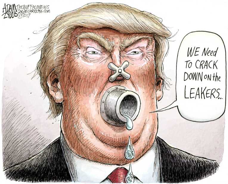 Political/Editorial Cartoon by Adam Zyglis, The Buffalo News on Trump Plots His Course
