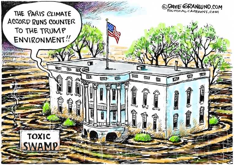 Political/Editorial Cartoon by Dave Granlund on Trump Pulls Out