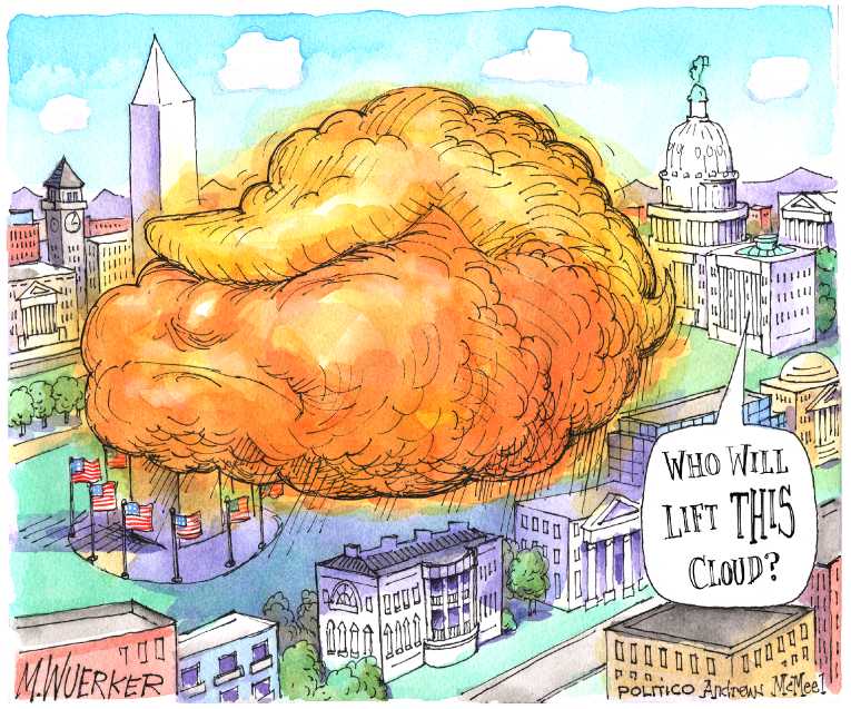 Political/Editorial Cartoon by Matt Wuerker, Politico on Investigations Slam DC